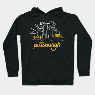 Pittsburgh Sunny Skyline Monoline Hoodie